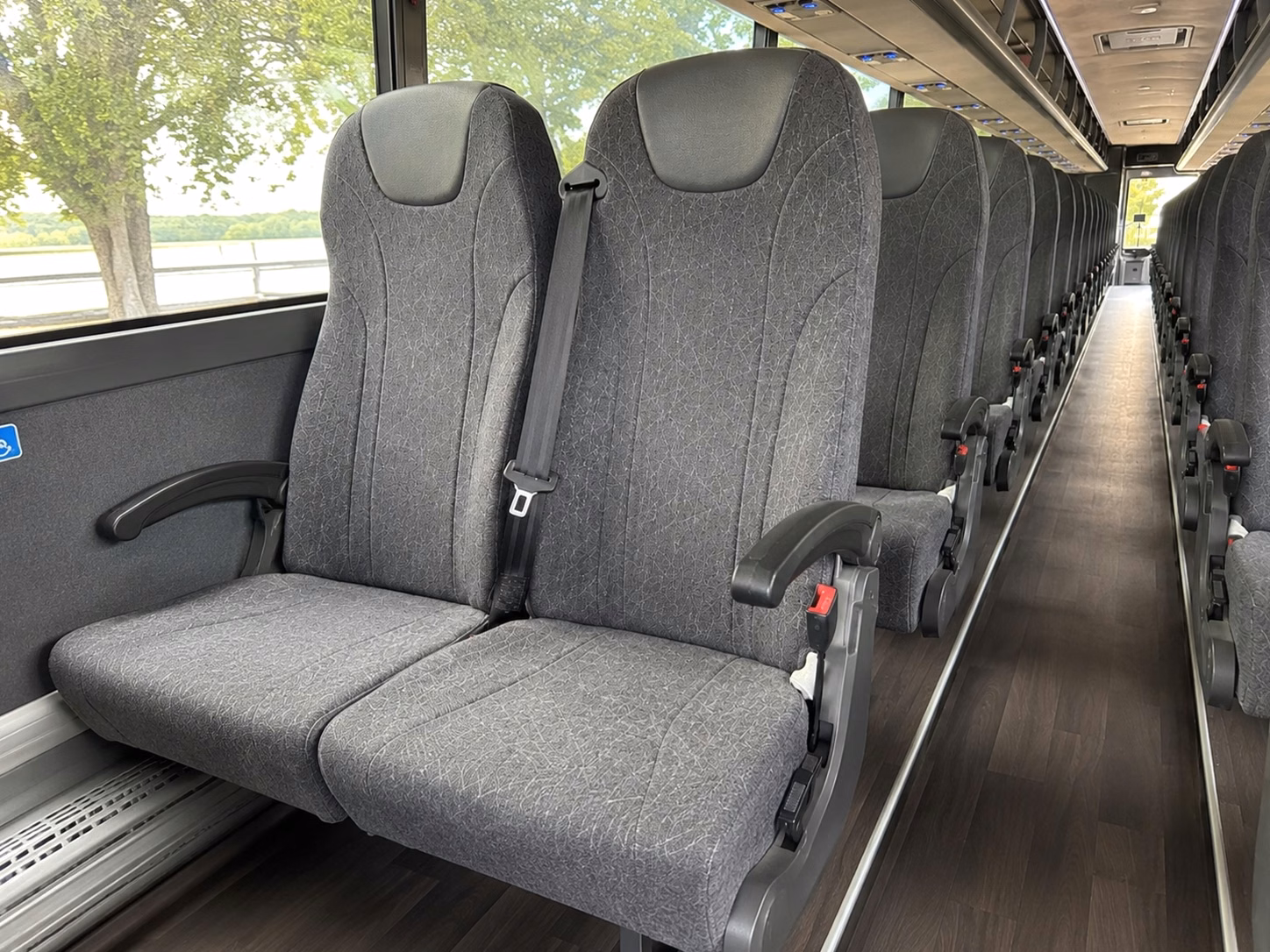 bellevue charter bus interior